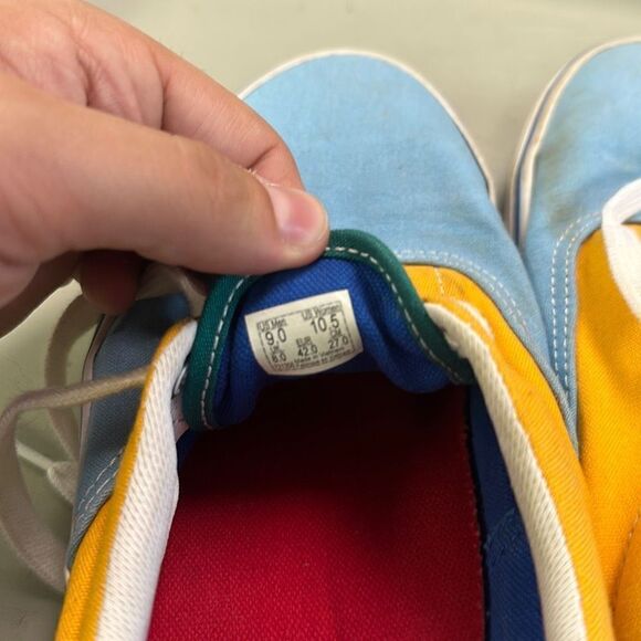 Vans Unisex Era Canvas Colorful Colorblock Skateboard Sneakers Size 9(M) 10.5(W) - Picture 7 of 7